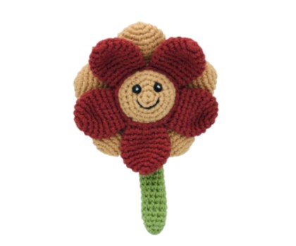Crochet flower red